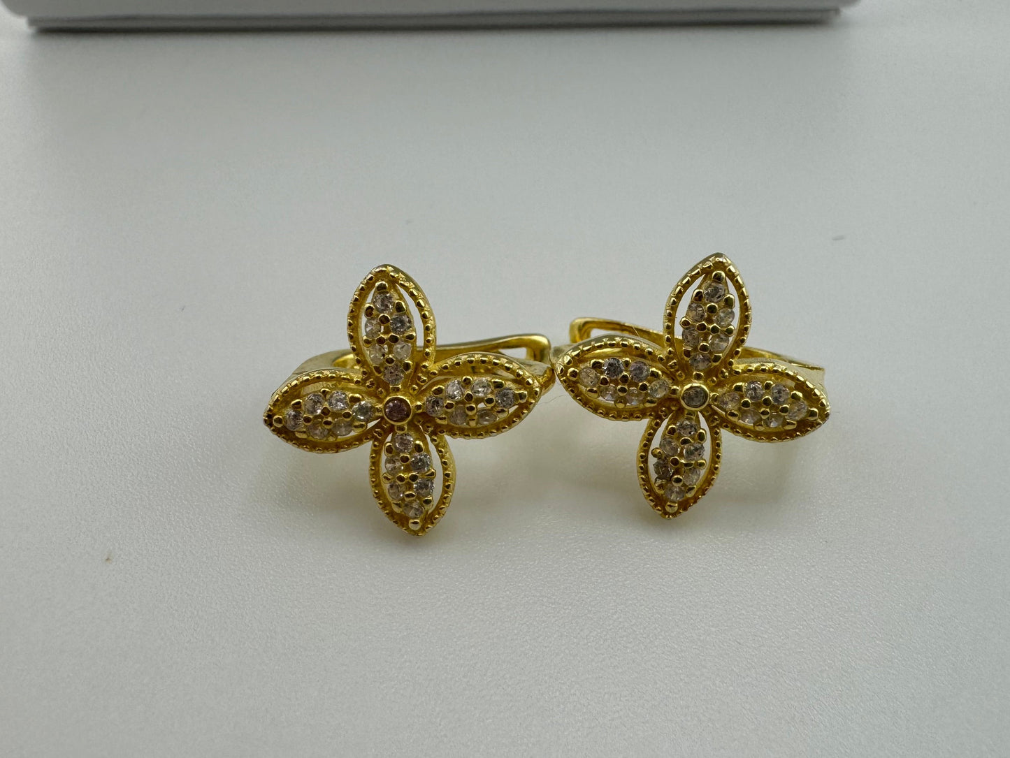 LV earring’s AUTHENTIC Real .925 Silver, Gold and Turquoise color