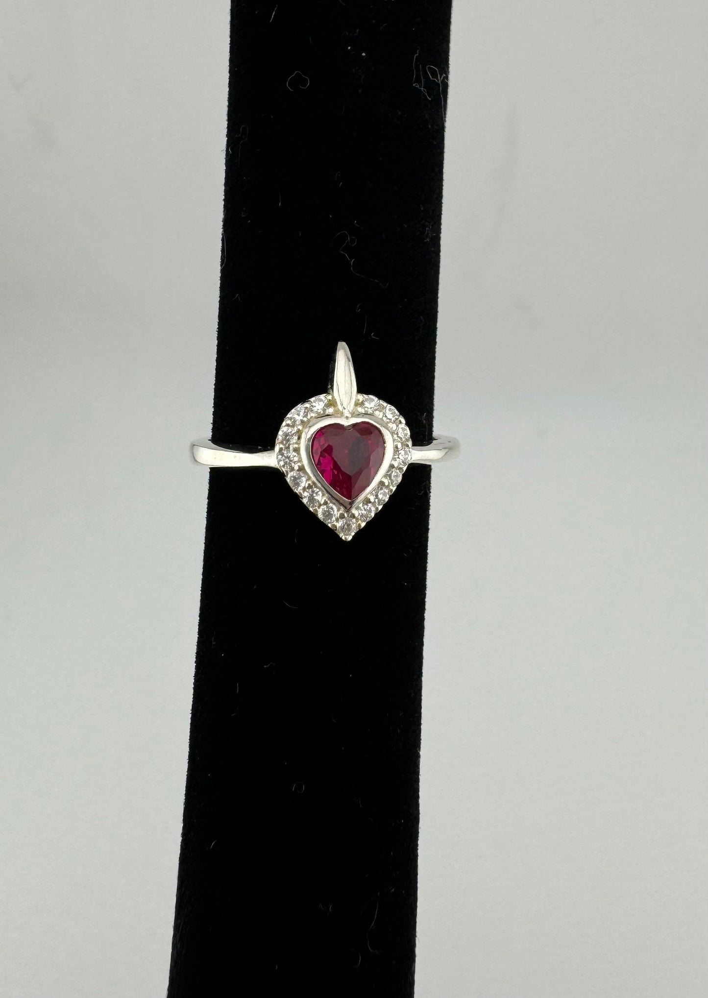 Heart Ring Made of 925s Silver , Anillo de Corazon en plata  925