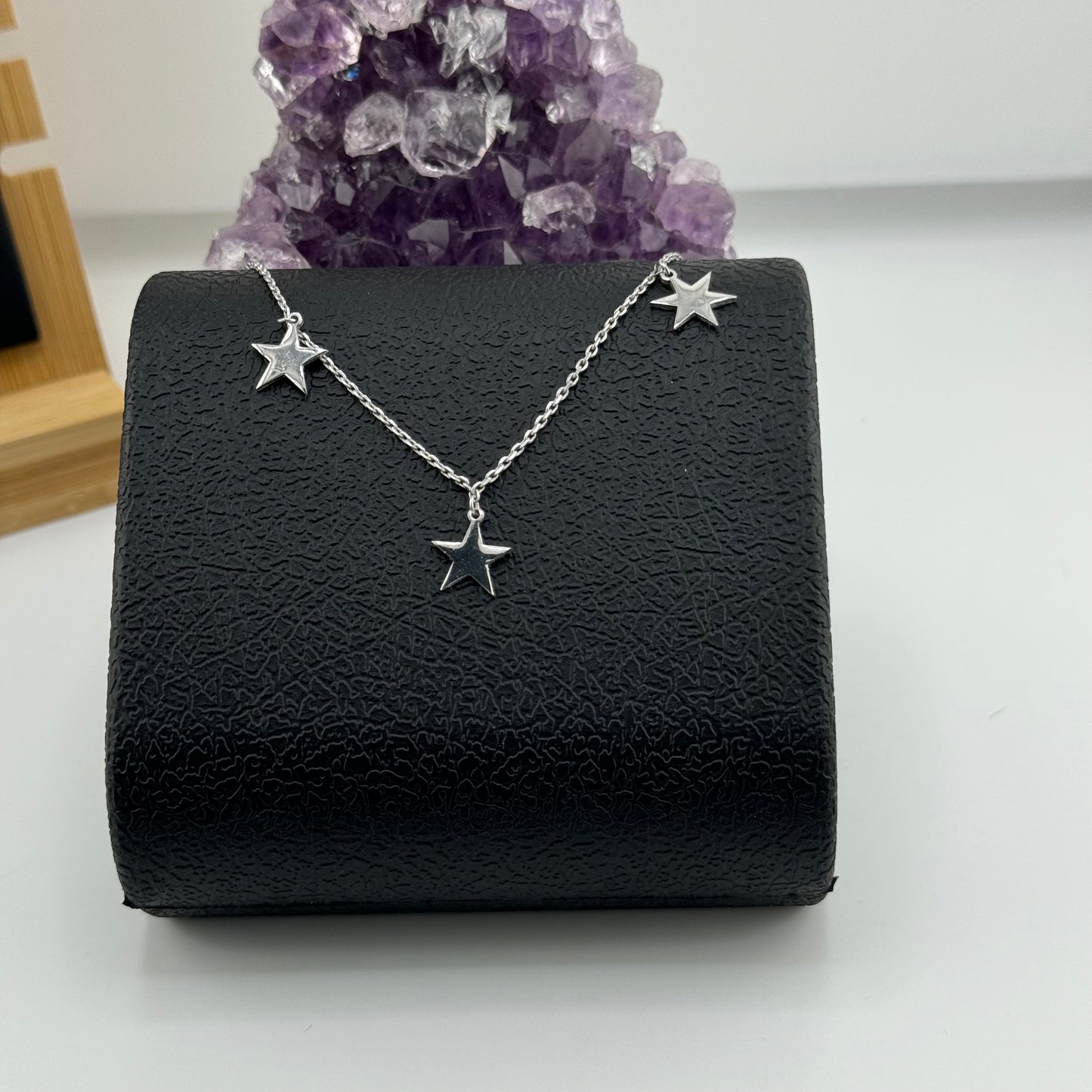 Pulseras Tobilleras Estrellas en Plata de Ley 925 Ajustables 9" a 10"